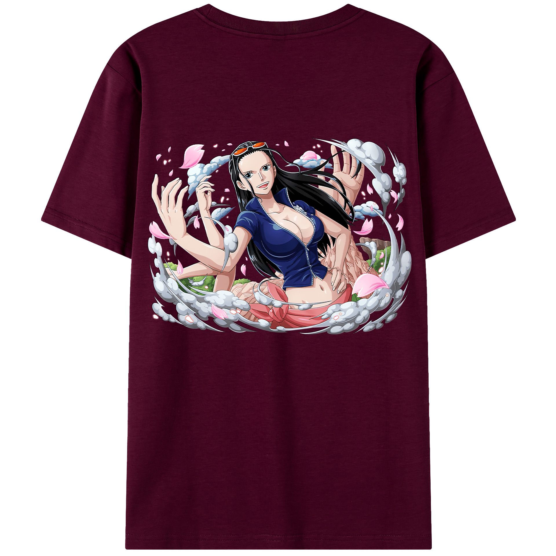 ワンピース ニコ・ロビン ONE PIECE Nico Robin レディース半袖Tシャツ(バックプリント)